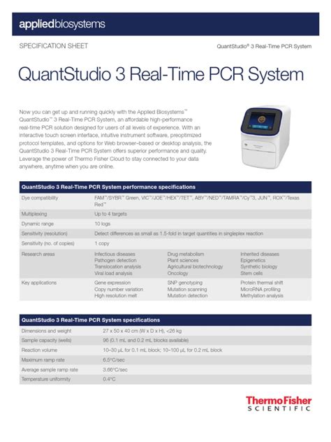 quantstudio 3 specs